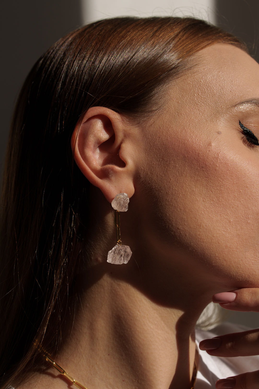 Rose Quartz Duo Earrings